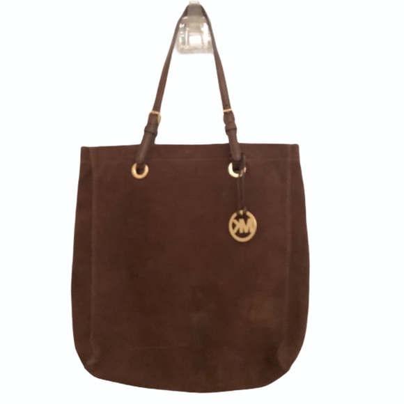 Michael Kors Chocolate Brown Suede Tote - Picture 3 of 8